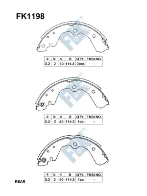 Brake Shoe Set (FK1198)