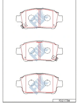 Brake Pad Set, disc brake (FD2173M)