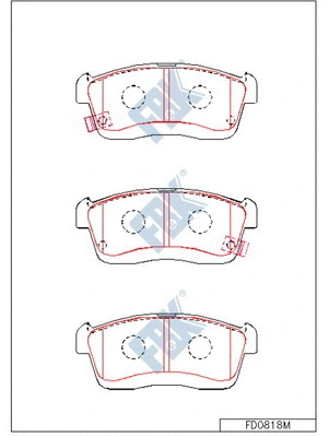 Brake Pad Set, disc brake (FD0818M)