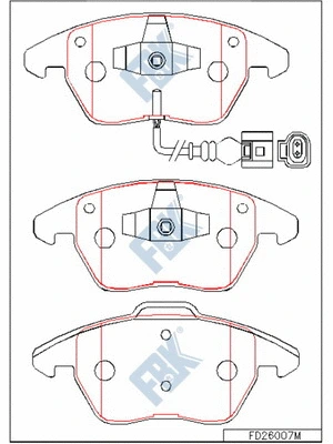 Brake Pad Set, disc brake (FD26007M)