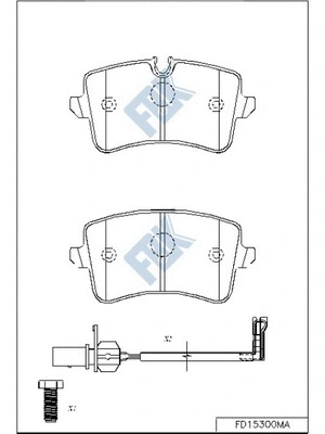 Brake Pad Set, disc brake (FD15300MA)