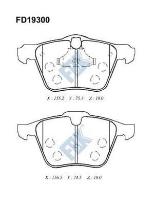 Brake Pad Set, disc brake (FD19300)