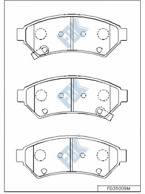 Brake Pad Set, disc brake (FD35009M)