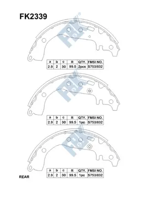 Brake Shoe Set (FK2339)