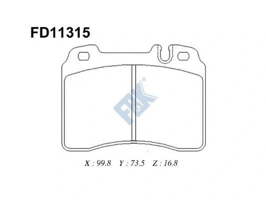 Brake Pad Set, disc brake (FD11315)
