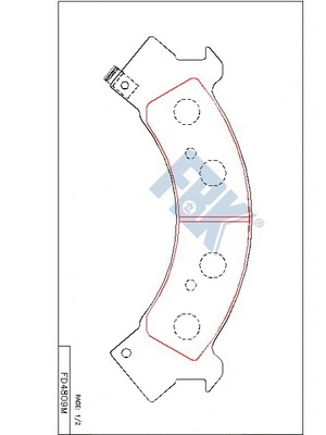 Brake Pad Set, disc brake (FD4809M)