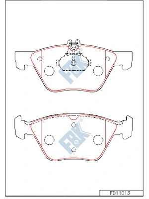 Brake Pad Set, disc brake (FD11013)