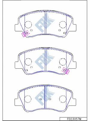 Brake Pad Set, disc brake (FD23057M)