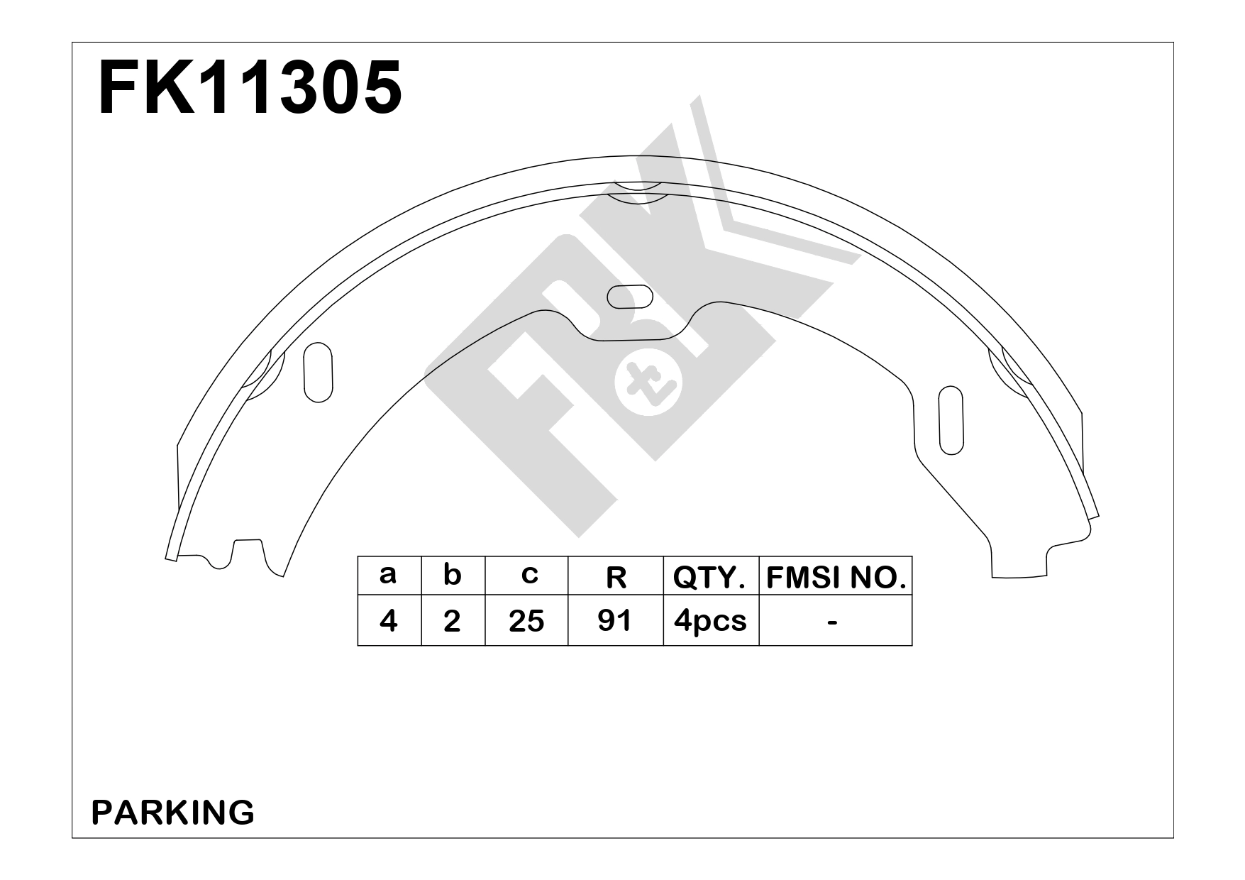 Brake Shoe Set (FK11305)