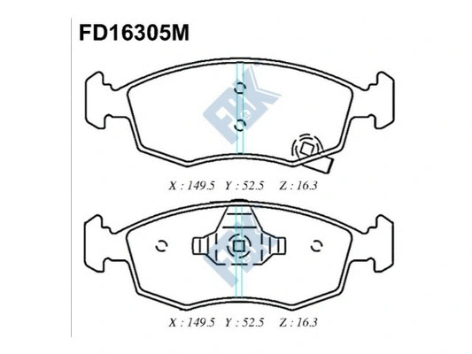 Brake Pad Set, disc brake (FD16305M)