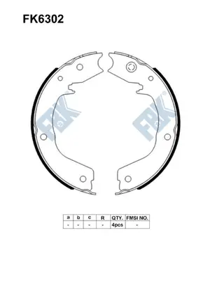 Brake Shoe Set (FK6302)