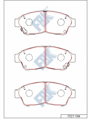 Brake Pad Set, disc brake (FD2118M)