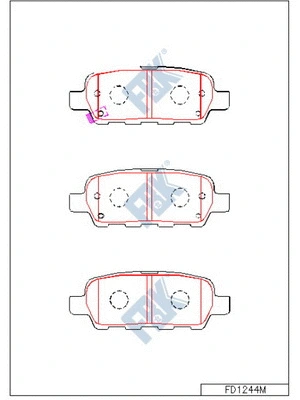 Brake Pad Set, disc brake (FD1244M)