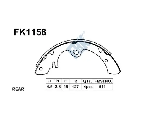 Brake Shoe Set (FK1158)