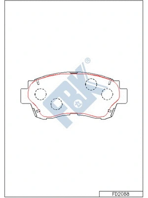 Brake Pad Set, disc brake (FD2088)