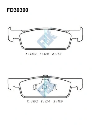 Brake Pad Set, disc brake (FD30300)