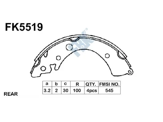 Brake Shoe Set (FK5519)