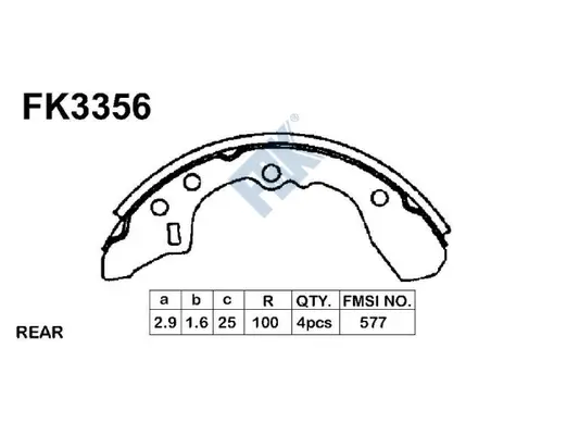 Brake Shoe Set (FK3356)