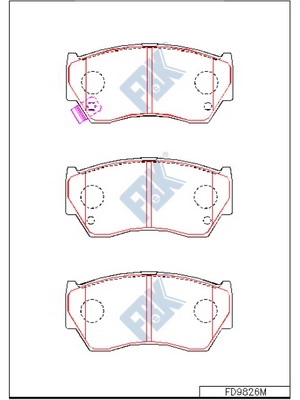 Brake Pad Set, disc brake (FD9826M)
