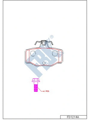 Brake Pad Set, disc brake (FD1214A)