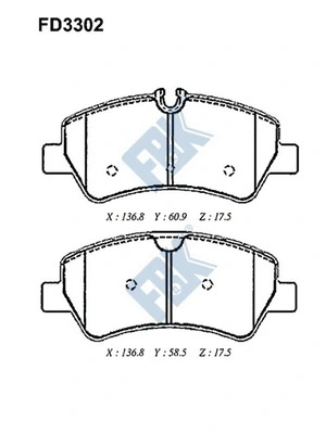 Brake Pad Set, disc brake (FD3302)