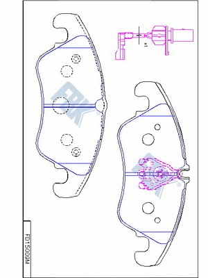 Brake Pad Set, disc brake (FD15009M)