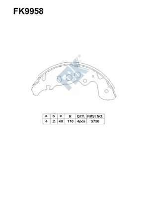 Brake Shoe Set (FK9958)