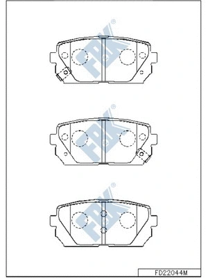 Brake Pad Set, disc brake (FD22024M)