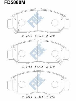 Brake Pad Set, disc brake (FD5880M)