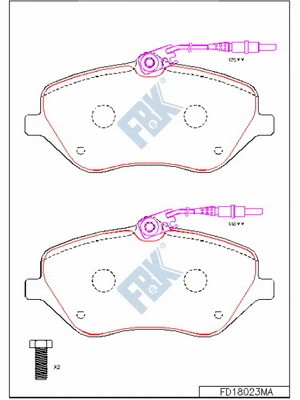 Brake Pad Set, disc brake (FD18023MA)