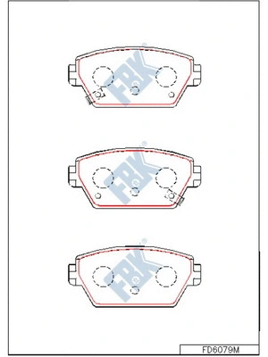 Brake Pad Set, disc brake (FD6079M)