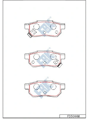 Brake Pad Set, disc brake (FD5044M)