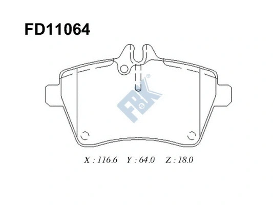 Brake Pad Set, disc brake (FD11064)