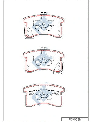 Brake Pad Set, disc brake (FD0023M)