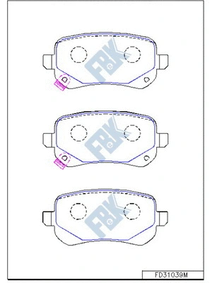 Brake Pad Set, disc brake (FD31039M)