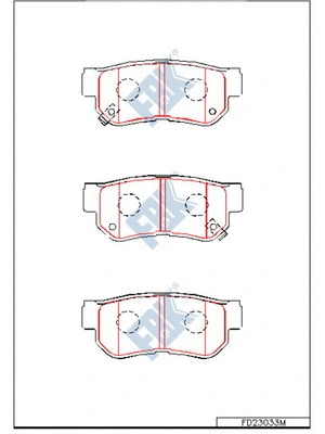 Brake Pad Set, disc brake (FD23033M)