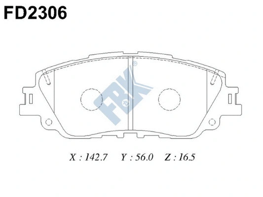 Brake Pad Set, disc brake (FD2306)