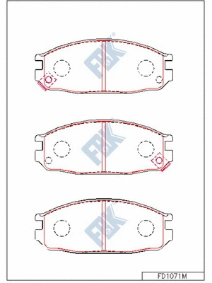 Brake Pad Set, disc brake (FD1071M)