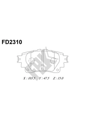 Brake Pad Set, disc brake (FD2310)