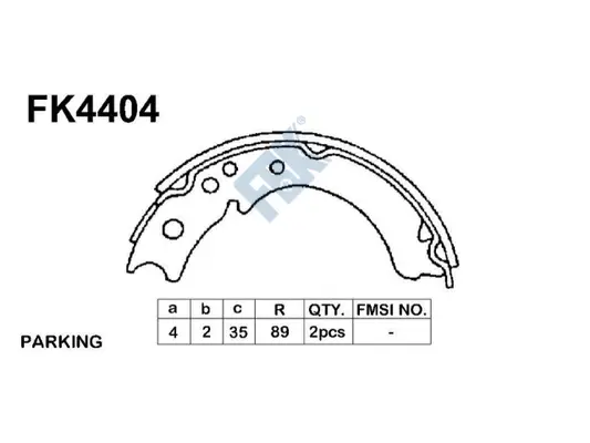 Brake Shoe Set, parking brake (FK4404)