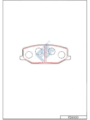 Brake Pad Set, disc brake (FD9000)