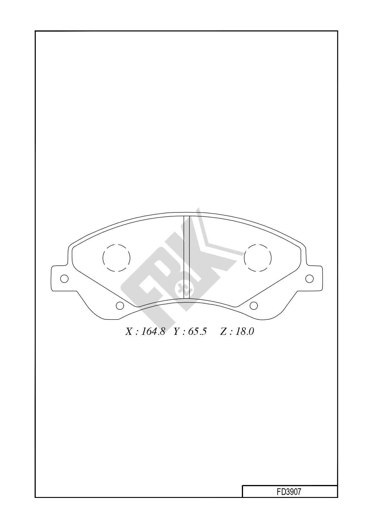 Brake Pad Set, disc brake (FD3907)