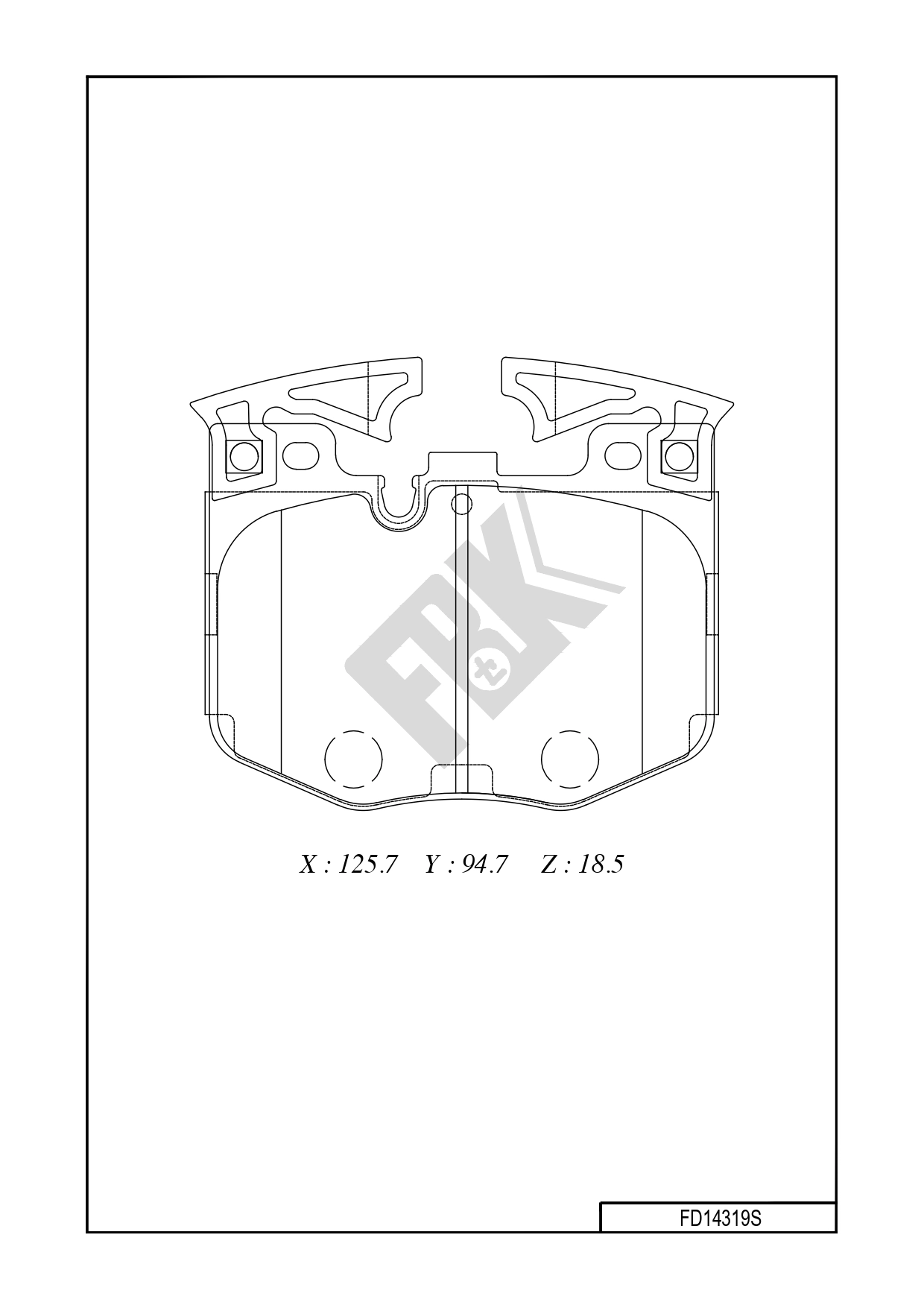 Brake Pad Set, disc brake (FD14319S)