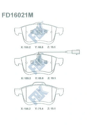 Brake Pad Set, disc brake (FD16021M)