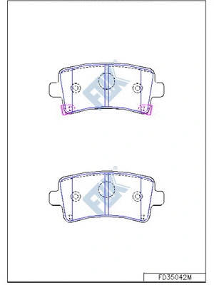 Brake Pad Set, disc brake (FD35042M)
