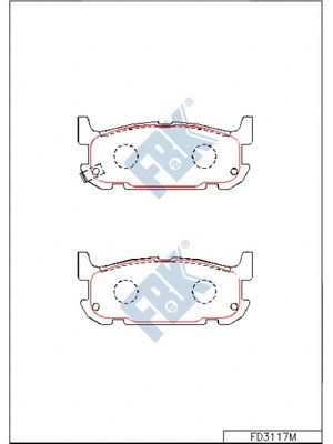 Brake Pad Set, disc brake (FD3117M)