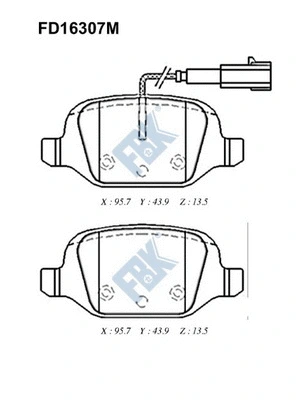 Brake Pad Set, disc brake (FD16307M)