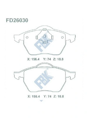 Brake Pad Set, disc brake (FD26030)