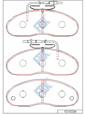 Brake Pad Set, disc brake (FD1832M)
