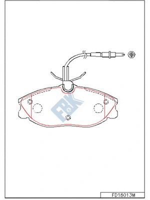 Brake Pad Set, disc brake (FD18013M)